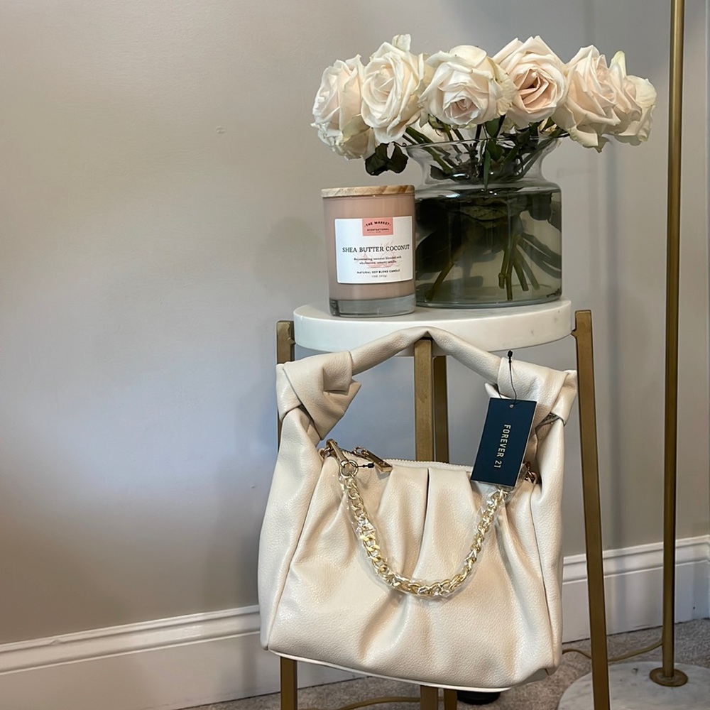 Forever 21 White Faux Leather Bag
